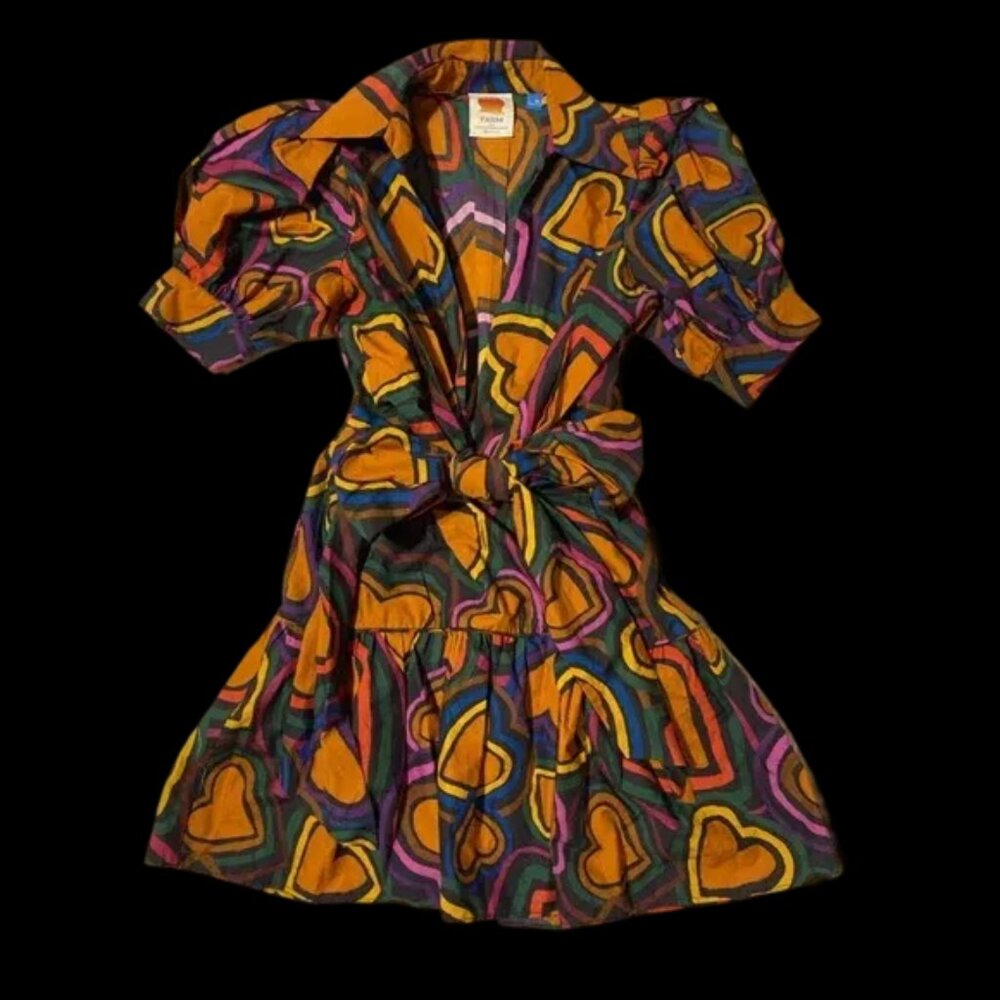 Closet clean out…🌈 FARM Rio Bow-Front Mini Dress | Anthropologie | Size Medium - Picture 6 of 6